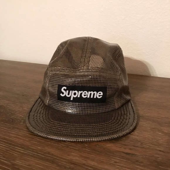 SUPREME Auth. Laminated Box Weave Camp Hat - Picture 2 of 4